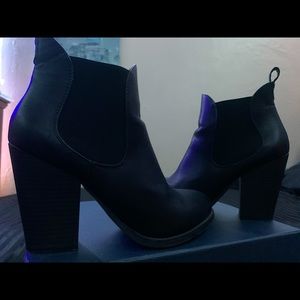Black ankle boots
